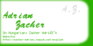 adrian zacher business card